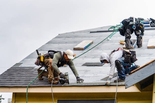 Professional Roofing technician working in Rice, TX